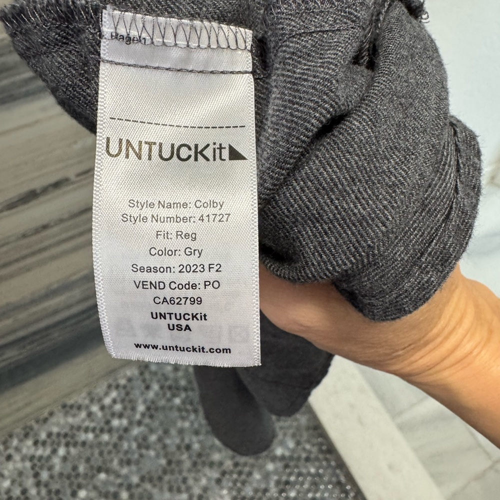 UNTUCK it Cotton (Flannel) Midi Colby shirtdress. With belt has pockets. Size 8 - Picture 8 of 11